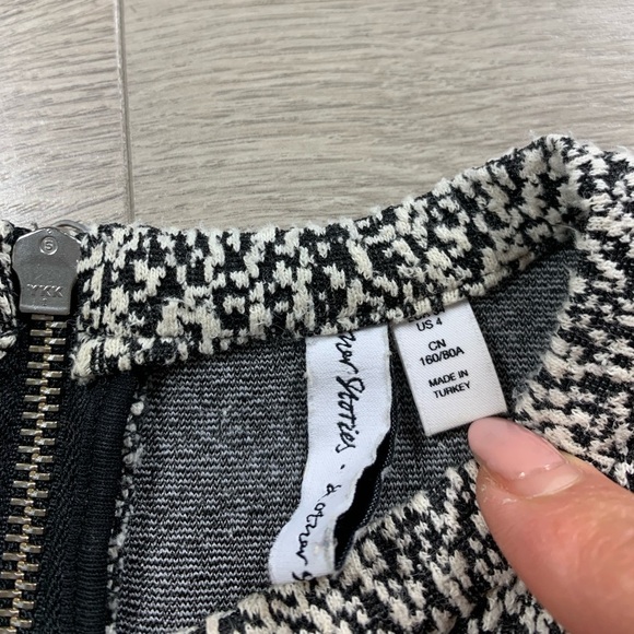 & Other Stories Textured Long Sleeve Black & White Dress - Picture 5 of 13